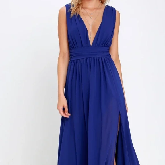 Lulus Dresses Heavenly Hues Royal Blue Maxi Dress Poshmark